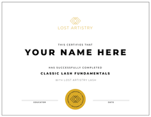 Load image into Gallery viewer, CLASSIC LASH FUNDAMENTALS ONLINE COURSE
